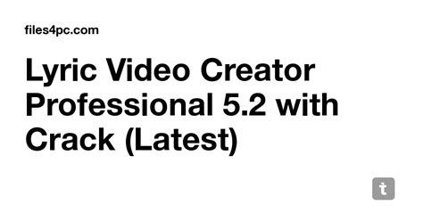 Lyric Video Creator Professional